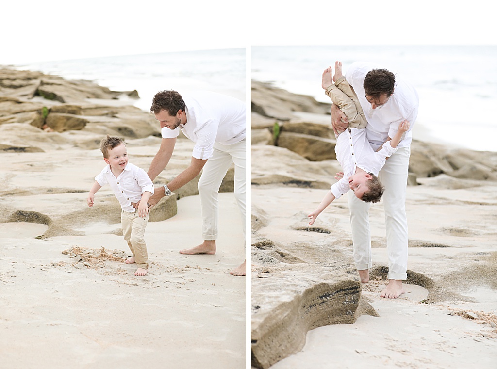 dad playing with son
